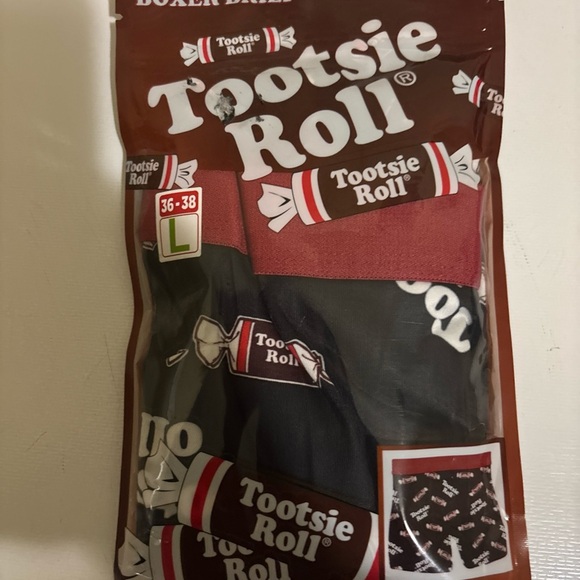 Tootsie Roll "LET'S ROLL" Candy Novelty MEN'S BOXER BRIEF [L 36-38]  NEW - Picture 2 of 3